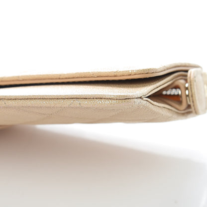 Chanel Iridescent Caviar Quilted Classic Pouch With Handle Beige 9 of 9