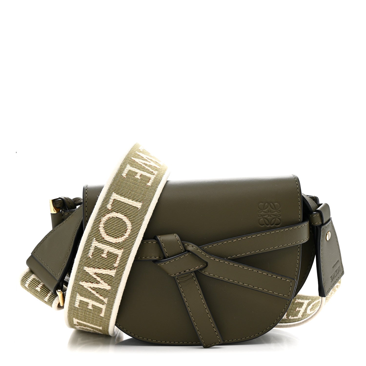 Loewe Calfskin Jacquard Mini Gate Dual Bag Autumn Green 1 of 11