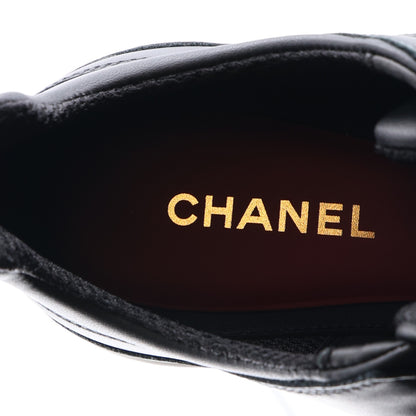 Chanel Calfskin CC Womens Sneakers 38 Black 9 of 10