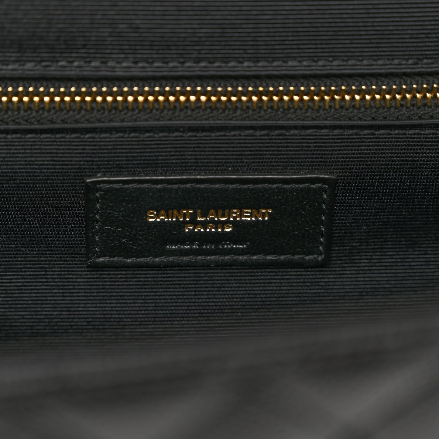 Grain De Poudre Textured Mixed Matelasse Large Triquilt Monogram Satchel Black