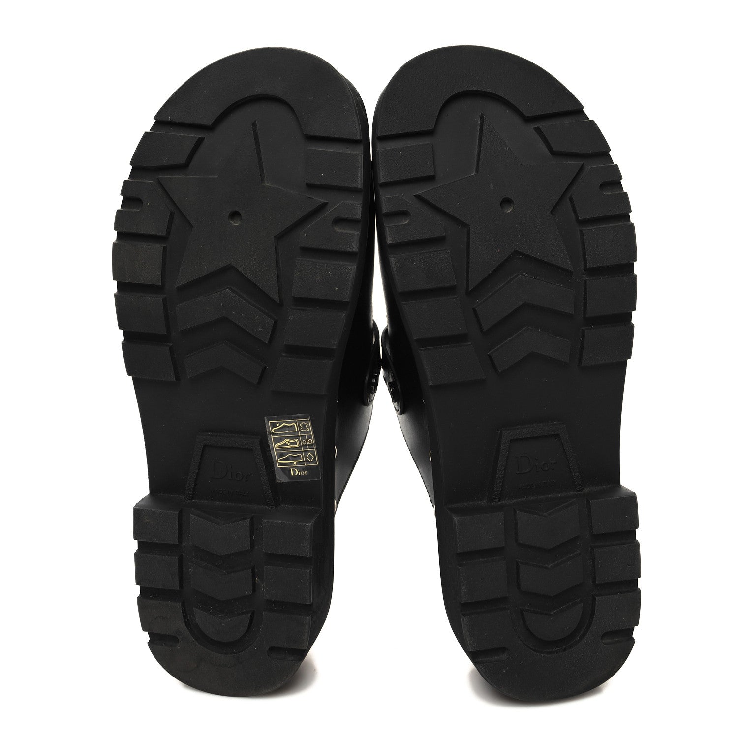 Christian Dior Calfskin Diorquake Buckled Lug Sole 15mm Clogs 39 Black 5 of 8