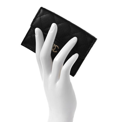 Chanel Caviar Quilted Double Flap Wallet Black 2 of 8