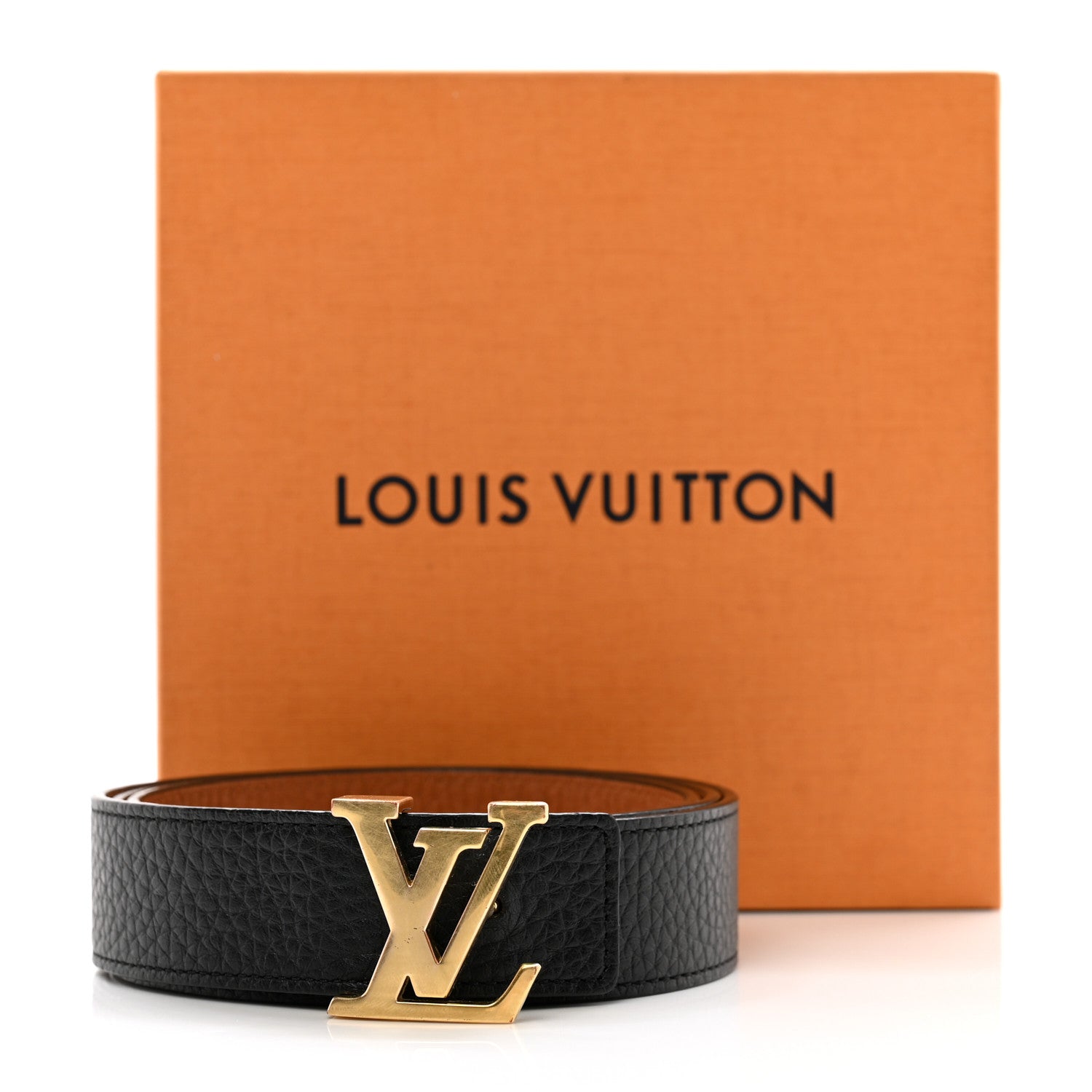 Louis Vuitton Taurillon Calfskin 30mm LV Initiales Reversible Belt 90 36 Black 6 of 6