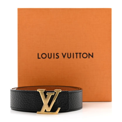 Louis Vuitton Taurillon Calfskin 30mm LV Initiales Reversible Belt 90 36 Black 6 of 6