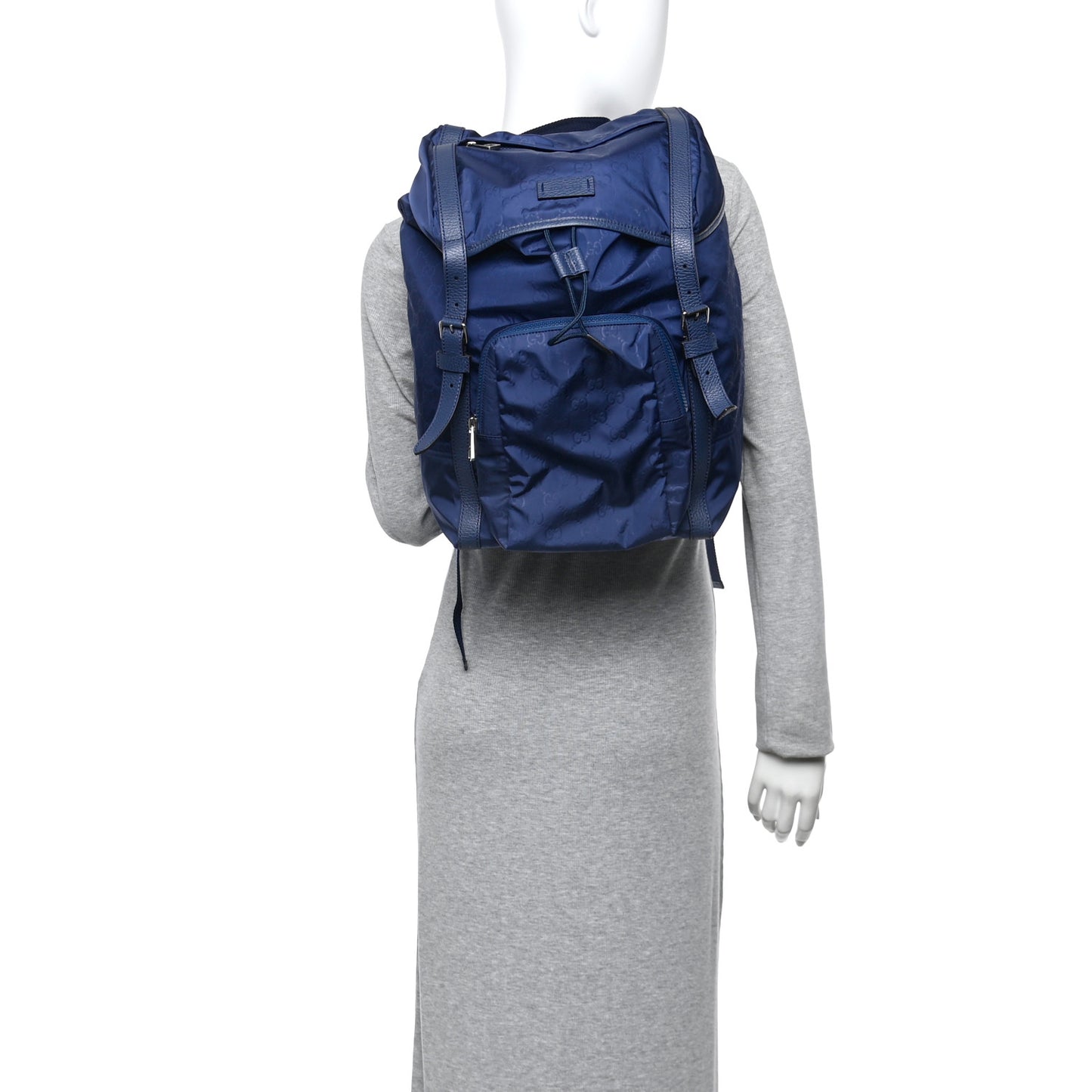 Nylon Monogram Medium Light Double Buckle Backpack Tide