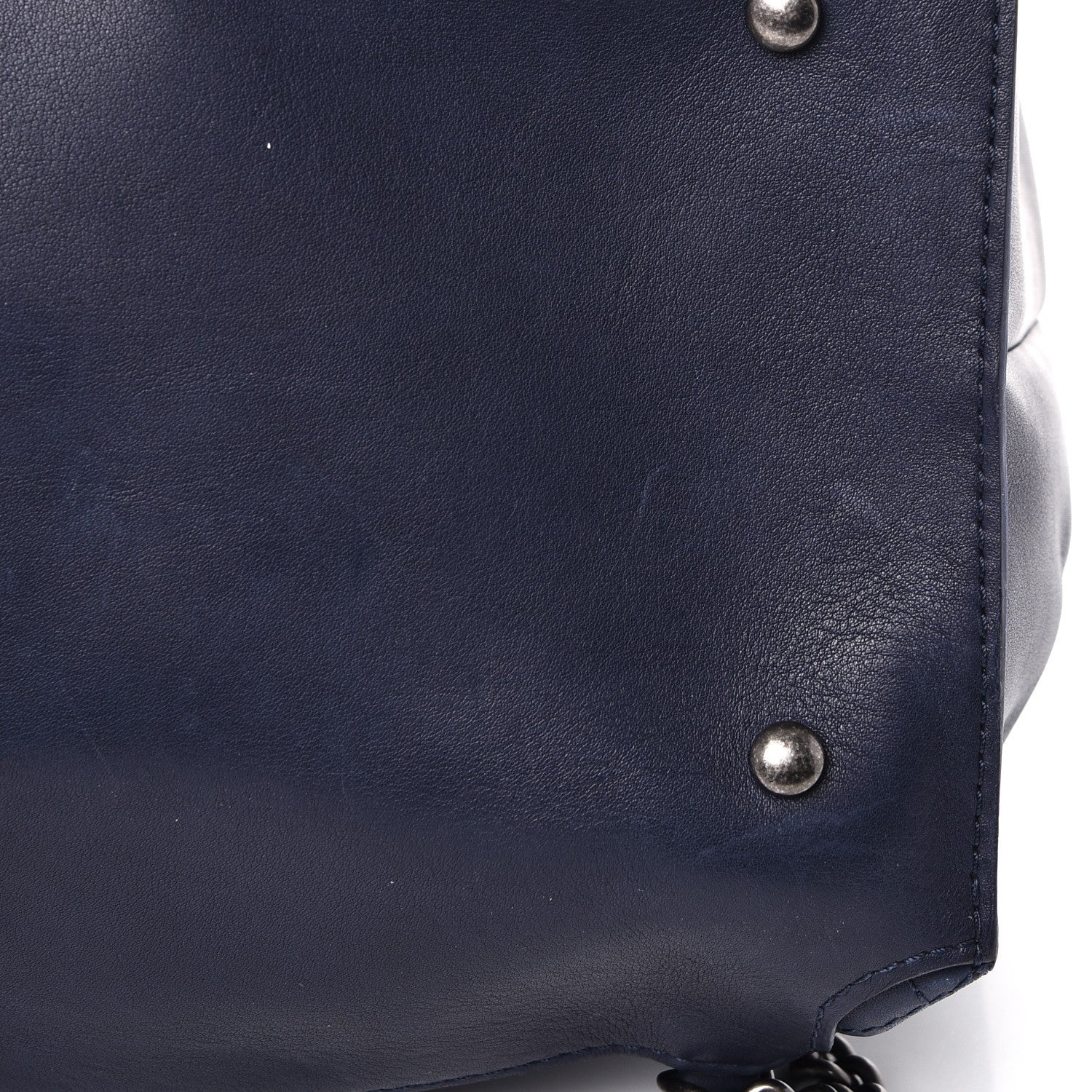 Chanel Calfskin Stitched Large Urban Luxury Drawstring Backpack Navy Blue 10 of 11