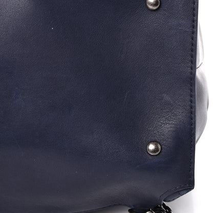Chanel Calfskin Stitched Large Urban Luxury Drawstring Backpack Navy Blue 10 of 11