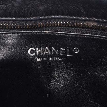 Chanel Metallic Aged Calfskin Quilted Large Reissue Camera Case Black 7 of 8