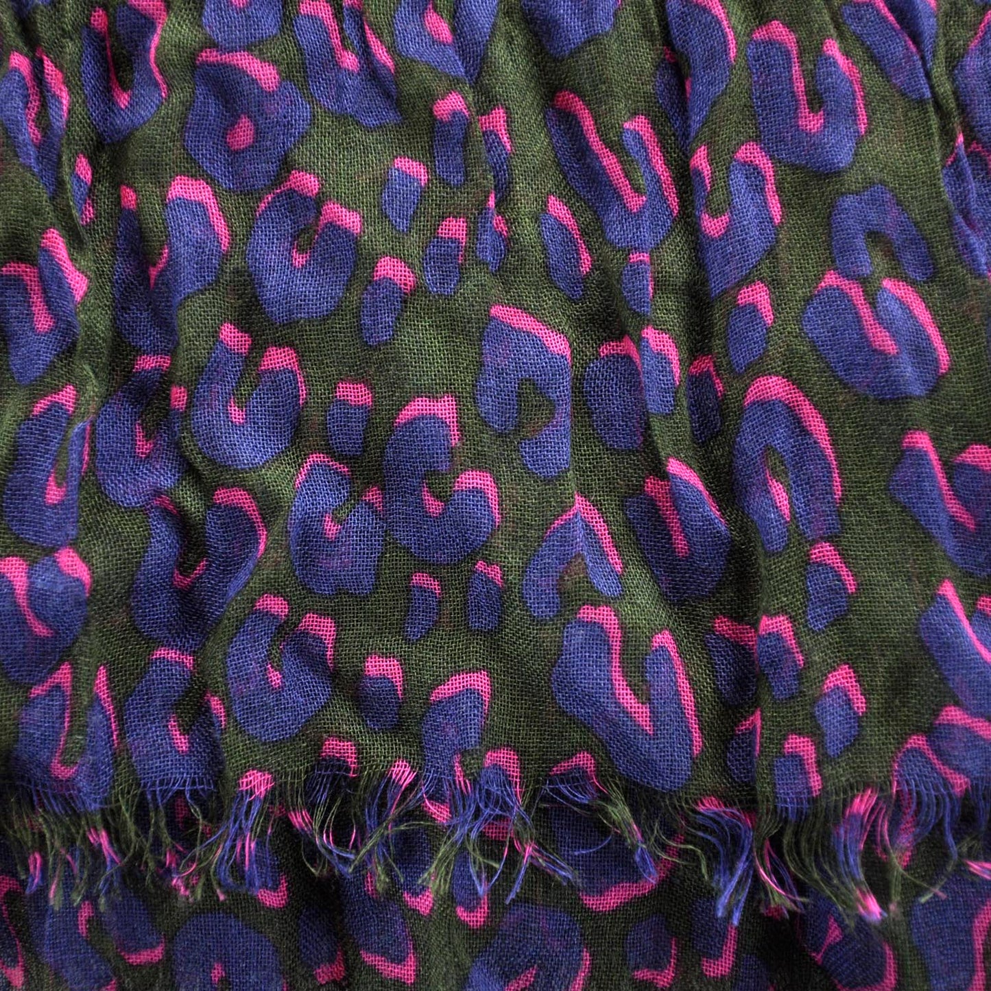 Cashmere Silk Leopard Stole