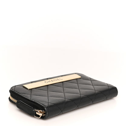 Chanel Lambskin Quilted Small Trendy CC Zip Around Wallet Black 4 of 11