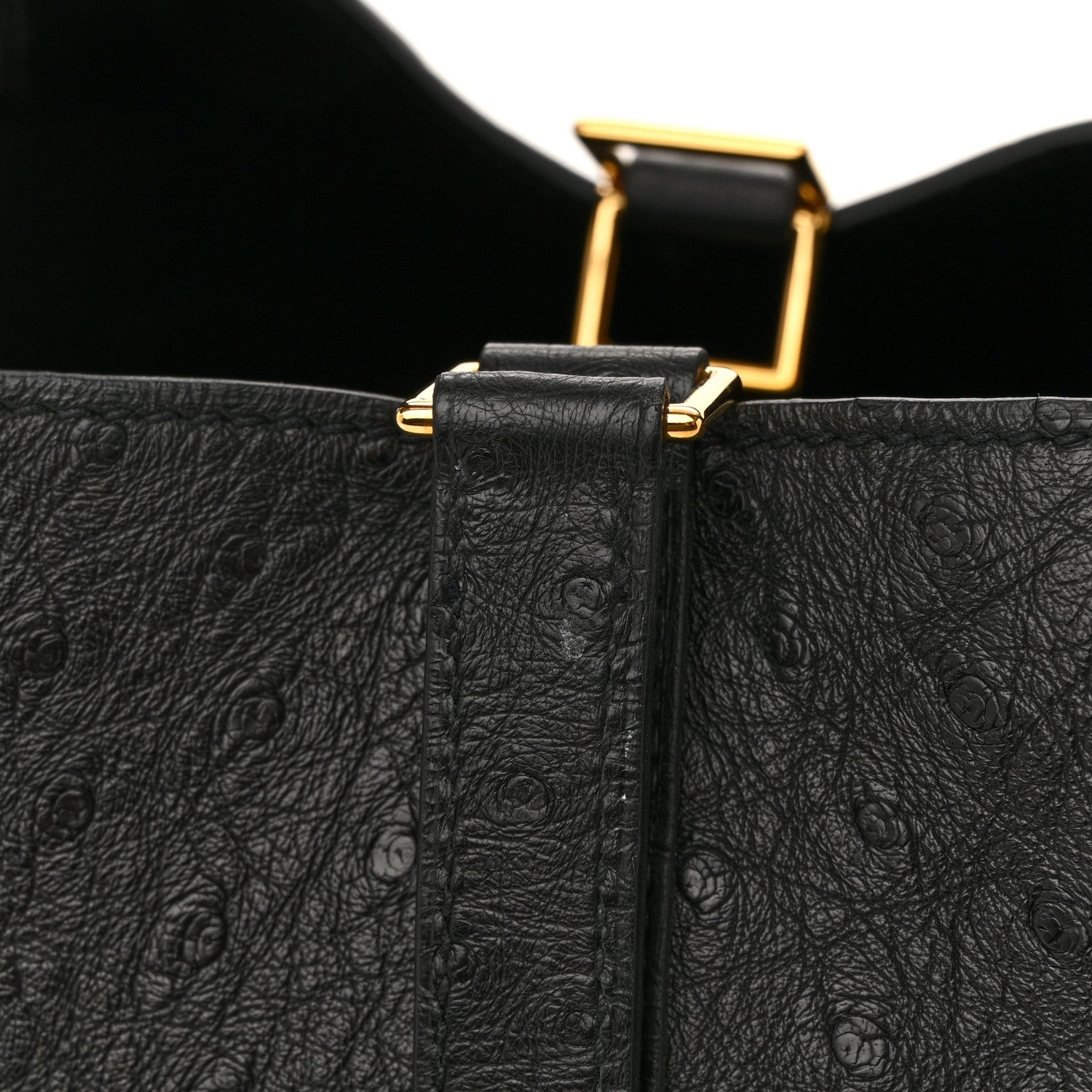 Hermes Ostrich Picotin Lock 18 Black 16 of 21