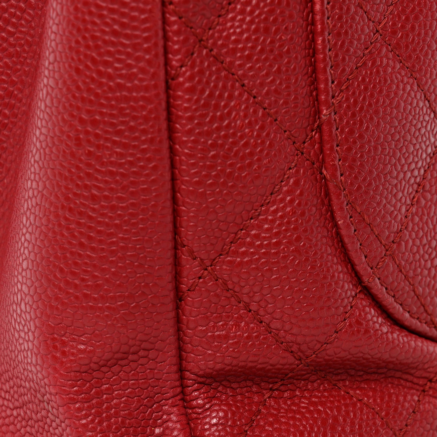 Chanel Caviar Quilted Grand Shopping Tote GST Red 14 of 14