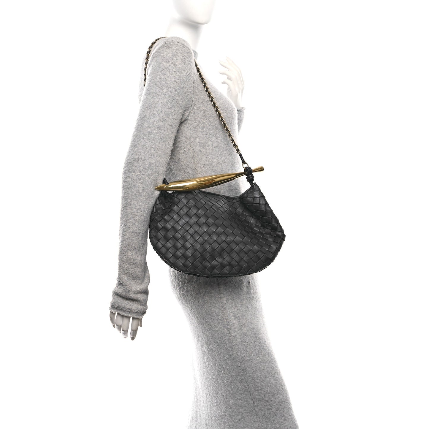 Nappa Intrecciato Sardine With Chain Bag Space