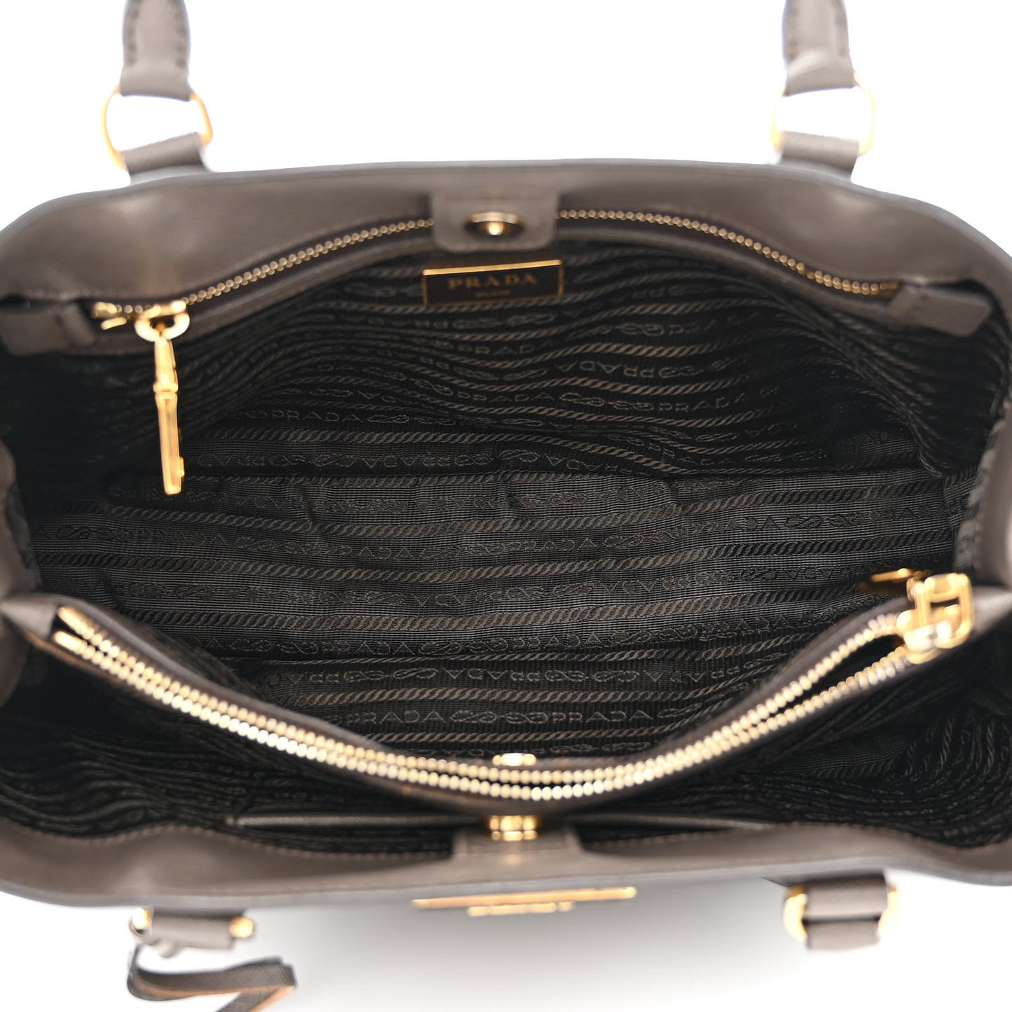 Saffiano Medium Galleria Double Zip Tote Argilla