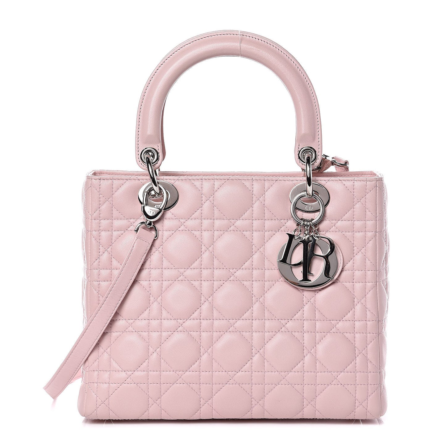 Lambskin Cannage Medium Lady Dior Light Pink