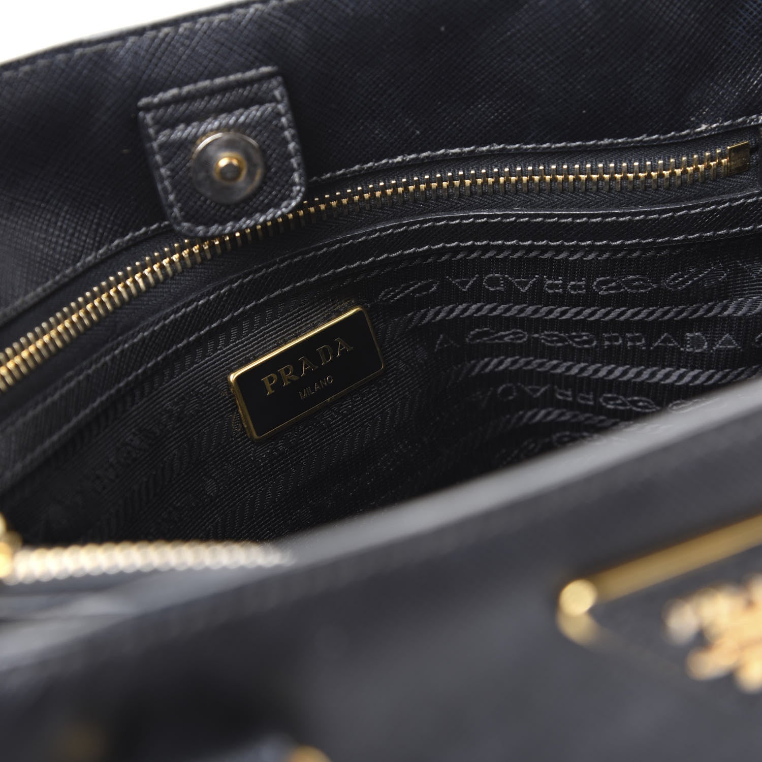 Prada Saffiano Lux Medium Tote Black 9 of 10