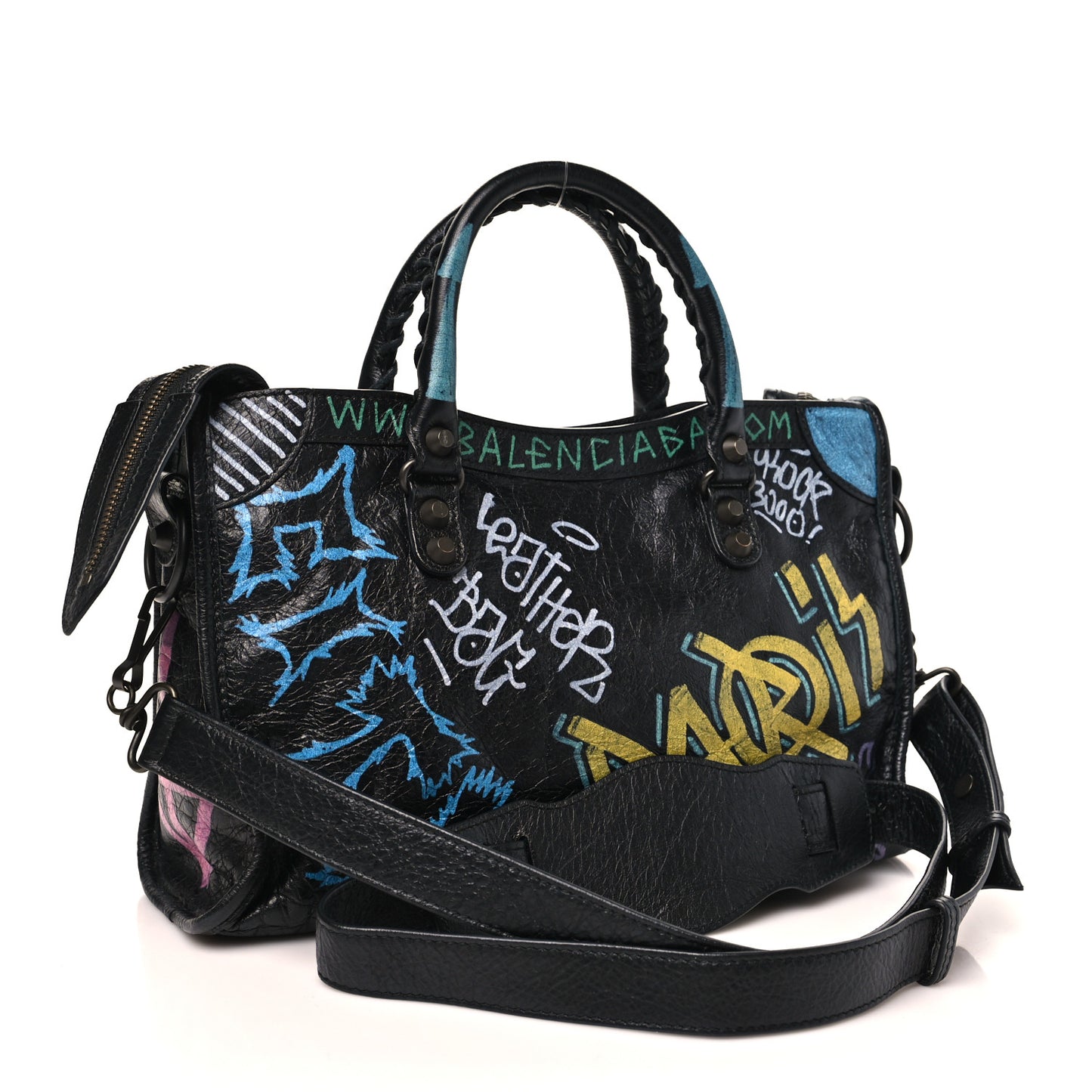 Agneau Graffiti All Over Classic Hardware S City Black Multicolor