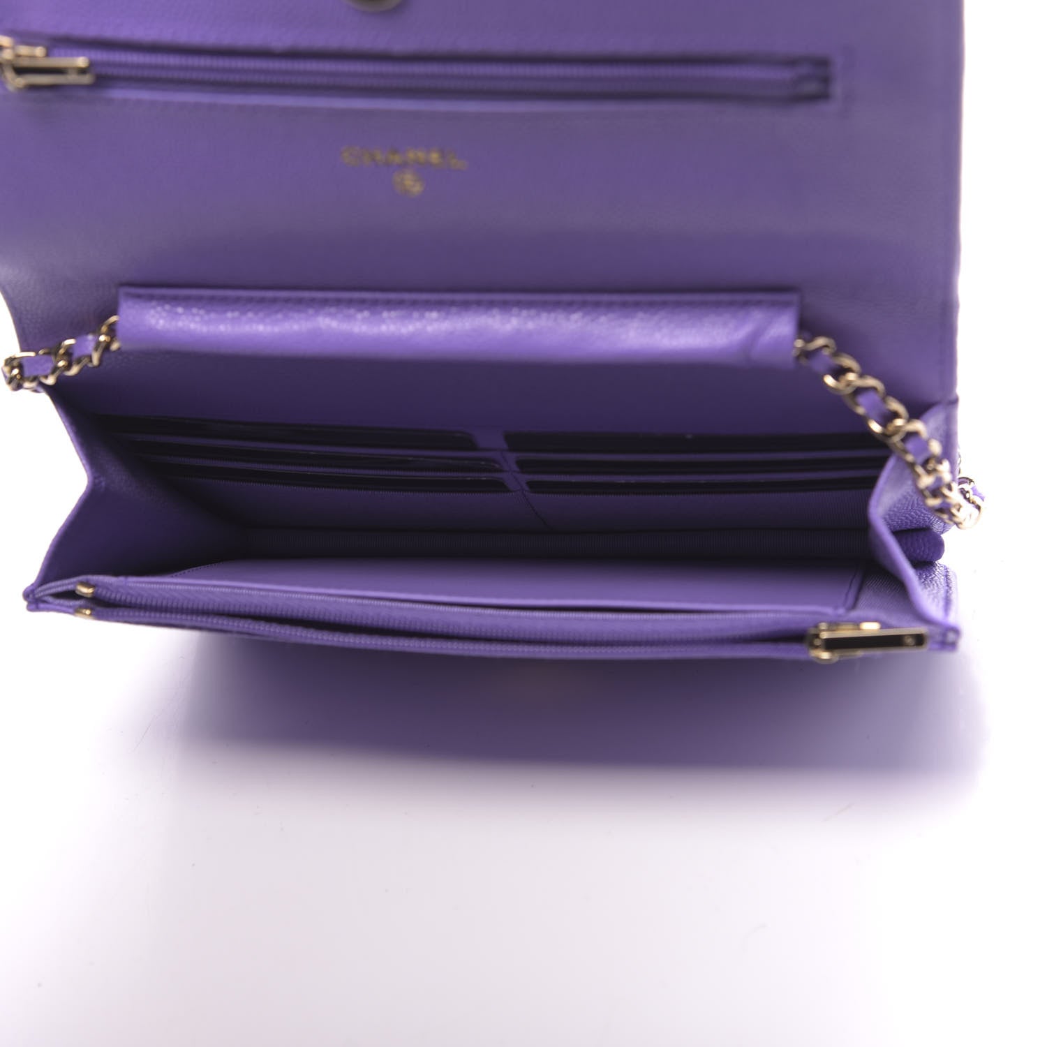 Chanel Caviar Quilted Wallet On Chain WOC Purple 5 of 12