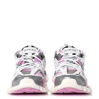 Balenciaga Mesh Rubber Bi-Color Womens Track Sneakers 40 White Pink Grey 2 of 9
