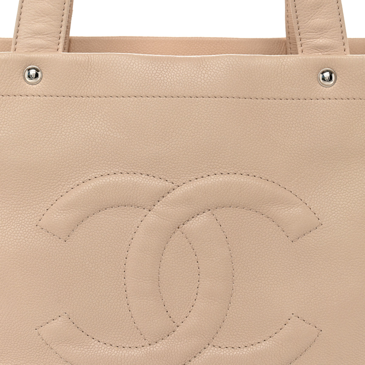 Chanel Caviar CC Tote Beige 8 of 10