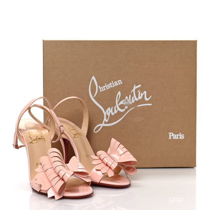 Christian Louboutin Patent Miss Valois 100 Bow Sandals 36 Pompadour 8 of 8