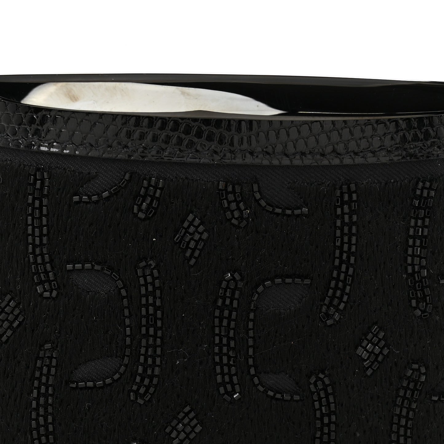 Lizard Embroidered Stromboli Black