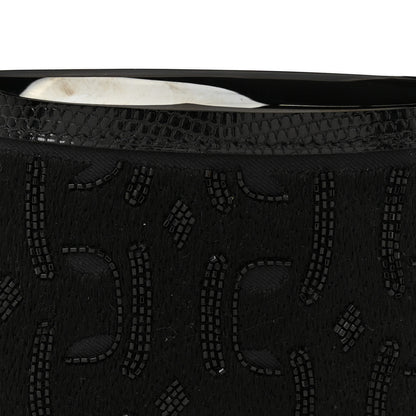 Hermes Lizard Embroidered Stromboli Black 8 of 10