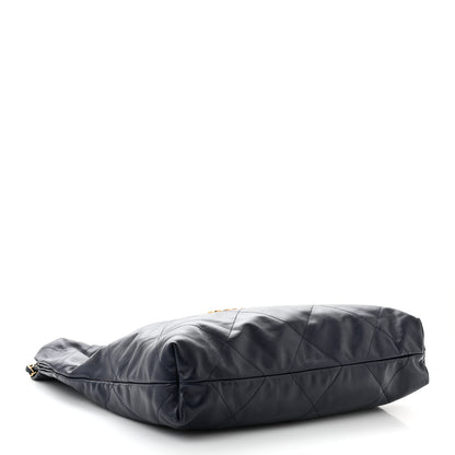 Chanel Shiny Calfskin Quilted Chanel 22 Navy Blue 8 of 12