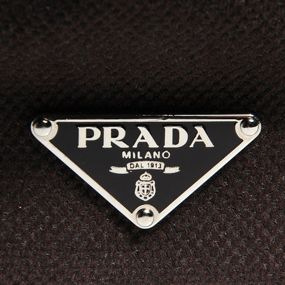Prada Leather Canapa Shoulder Bag Papaya 9 of 9