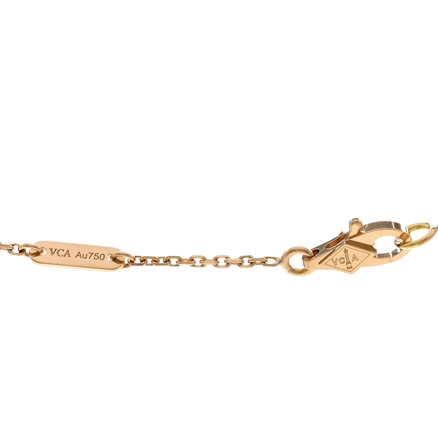 Van Cleef & Arpels 18K Yellow Gold Mother of Pearl Sweet Alhambra Pendant Necklace 4 of 6