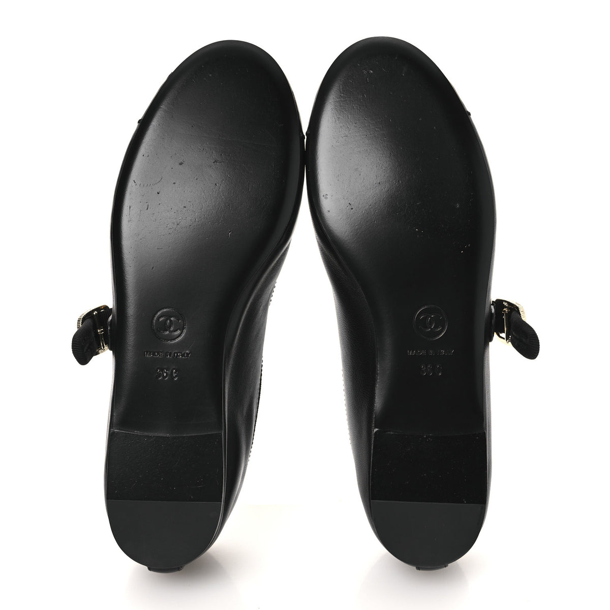 Chanel Lambskin Mary Jane Flats 36 Black 7 of 13