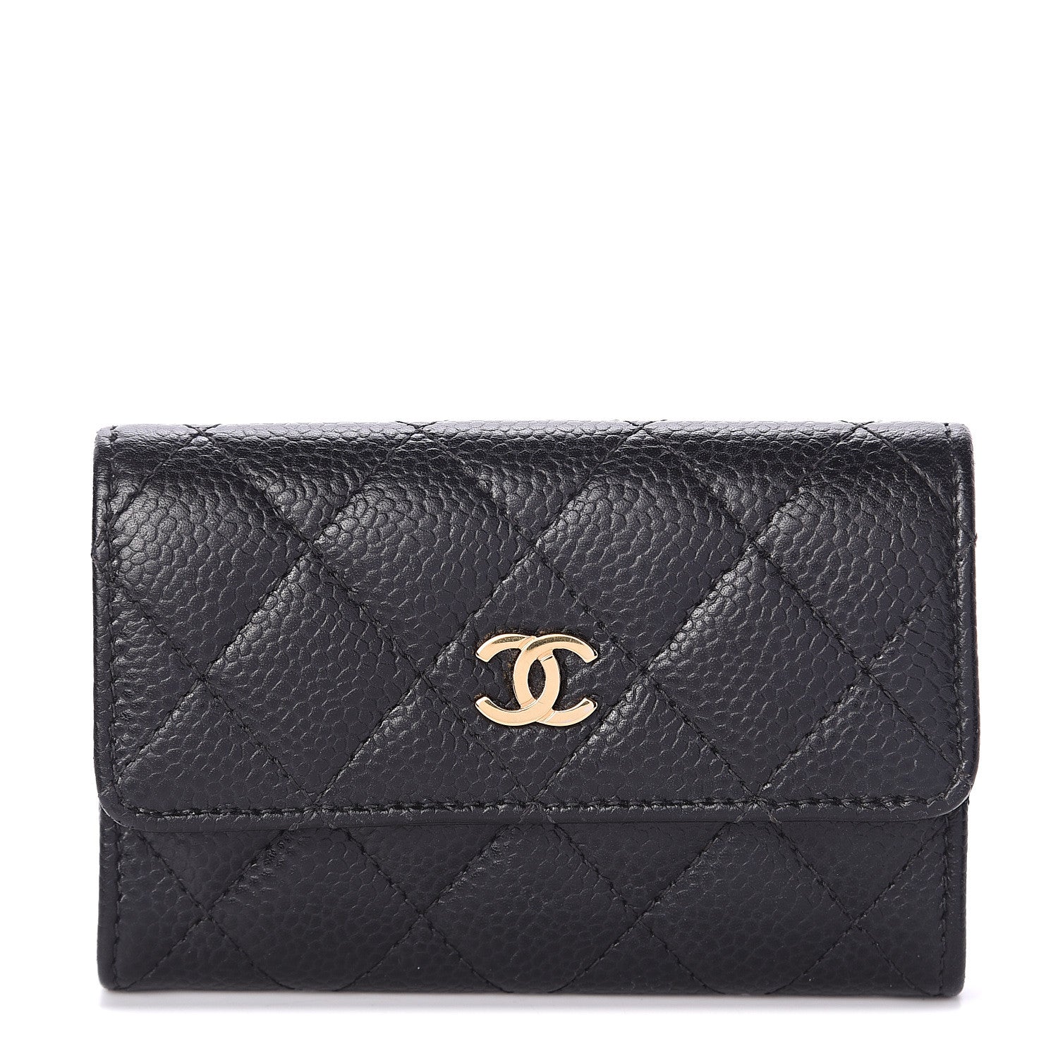 Chanel Caviar Quilted Flap Card Holder Black 1 of 7