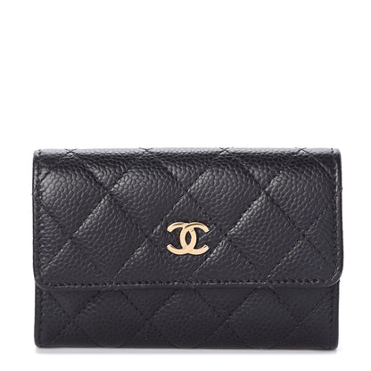 Chanel Caviar Quilted Flap Card Holder Black 1 of 7
