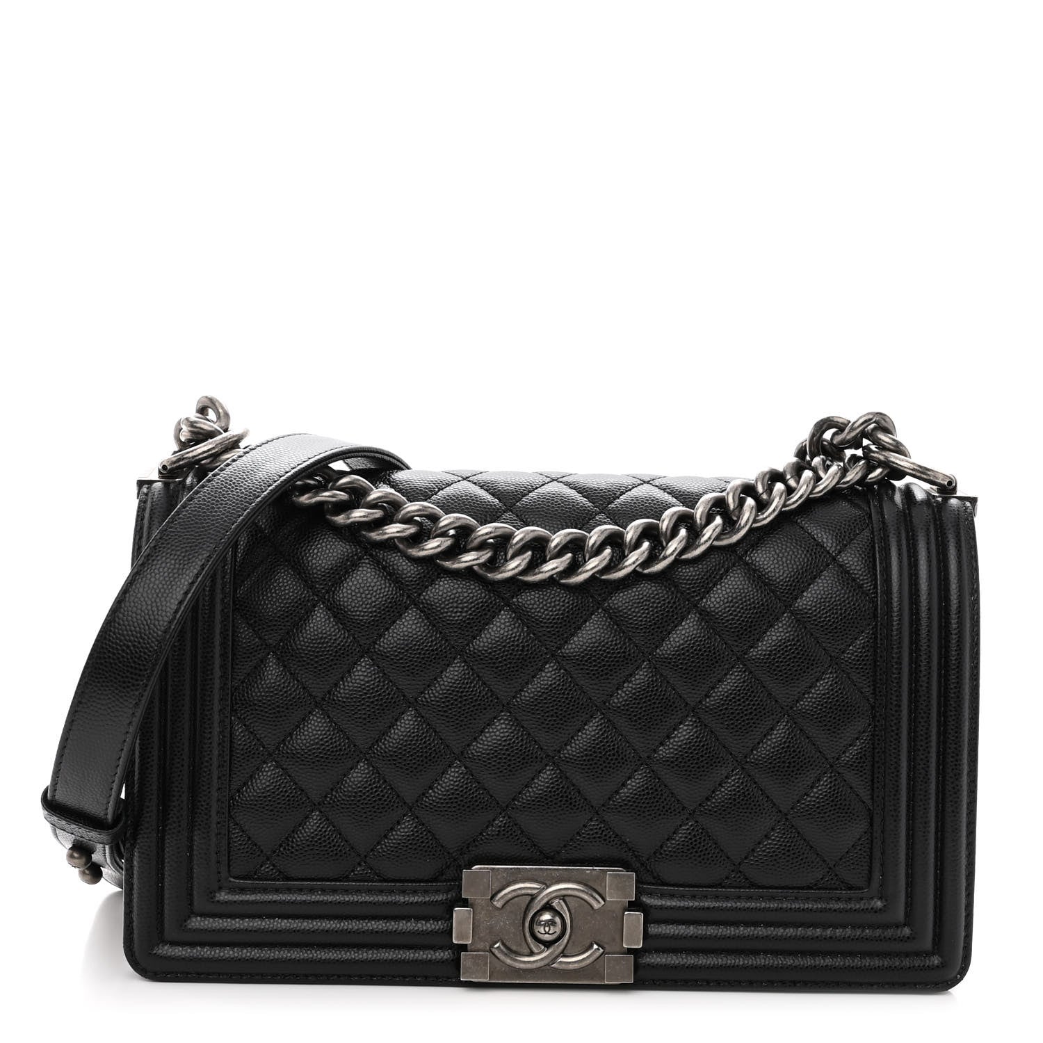 Chanel Caviar Quilted Medium Boy Flap Black 1 of 11