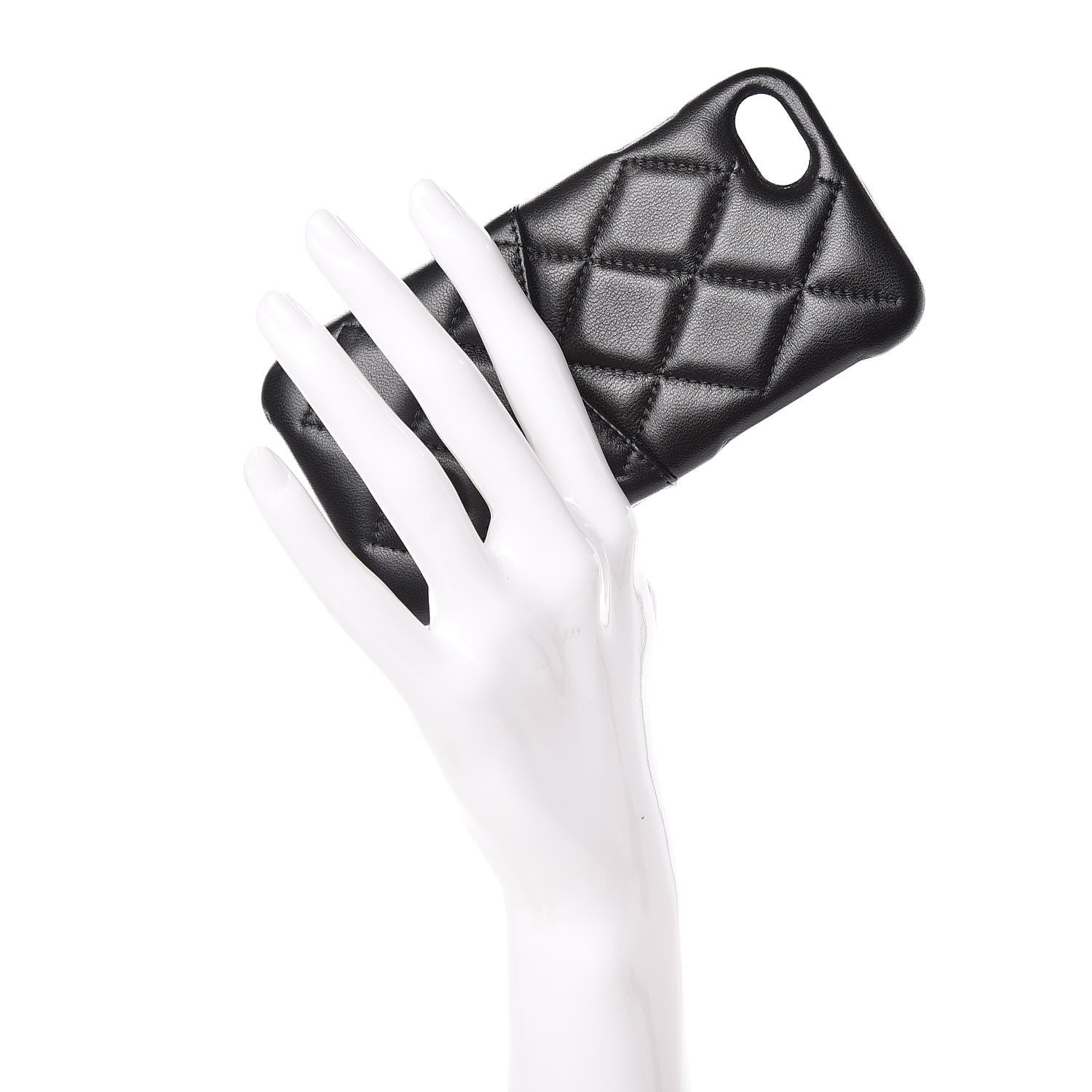 Chanel Lambskin Quilted iPhone 7/8 Coco Tech Case Black 2 of 7