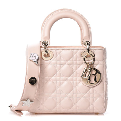 Christian Dior Lambskin Cannage Small Lucky Badges My Lady Dior Pink 1 of 25