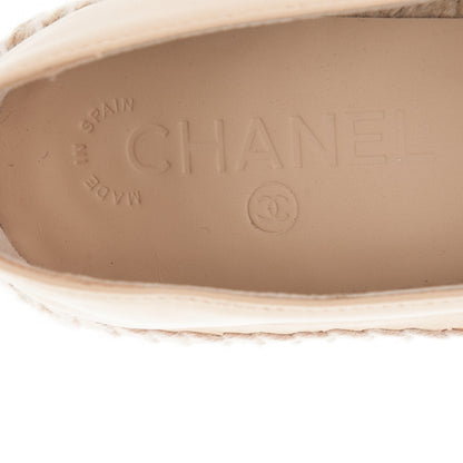 Chanel Lambskin CC Espadrilles 41 Beige Black 7 of 7
