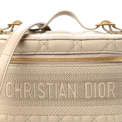 Christian Dior Lambskin Cannage Small Diortravel Vanity Case Light Beige 9 of 9