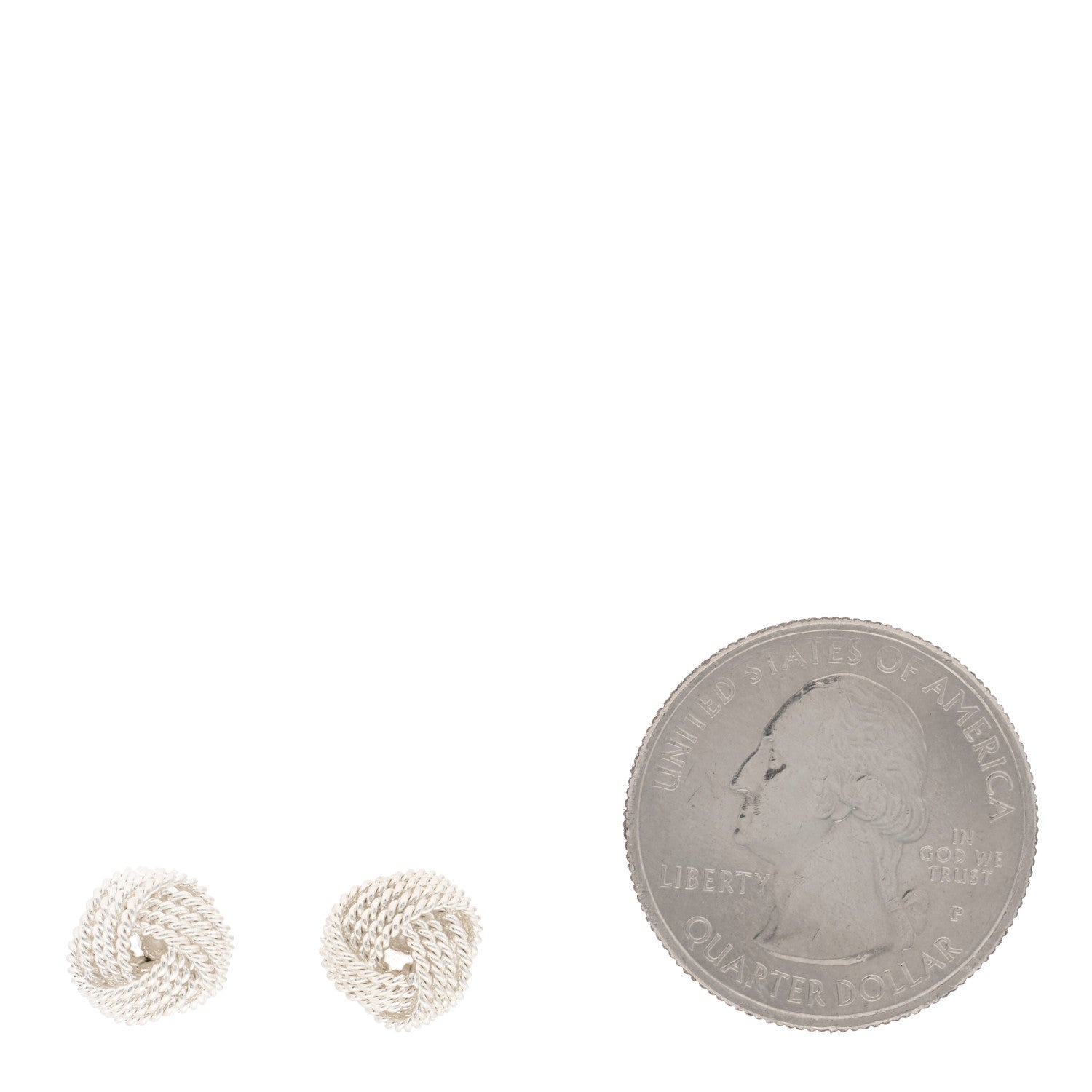 Tiffany Sterling Silver Twist Knot Earrings 2 of 4