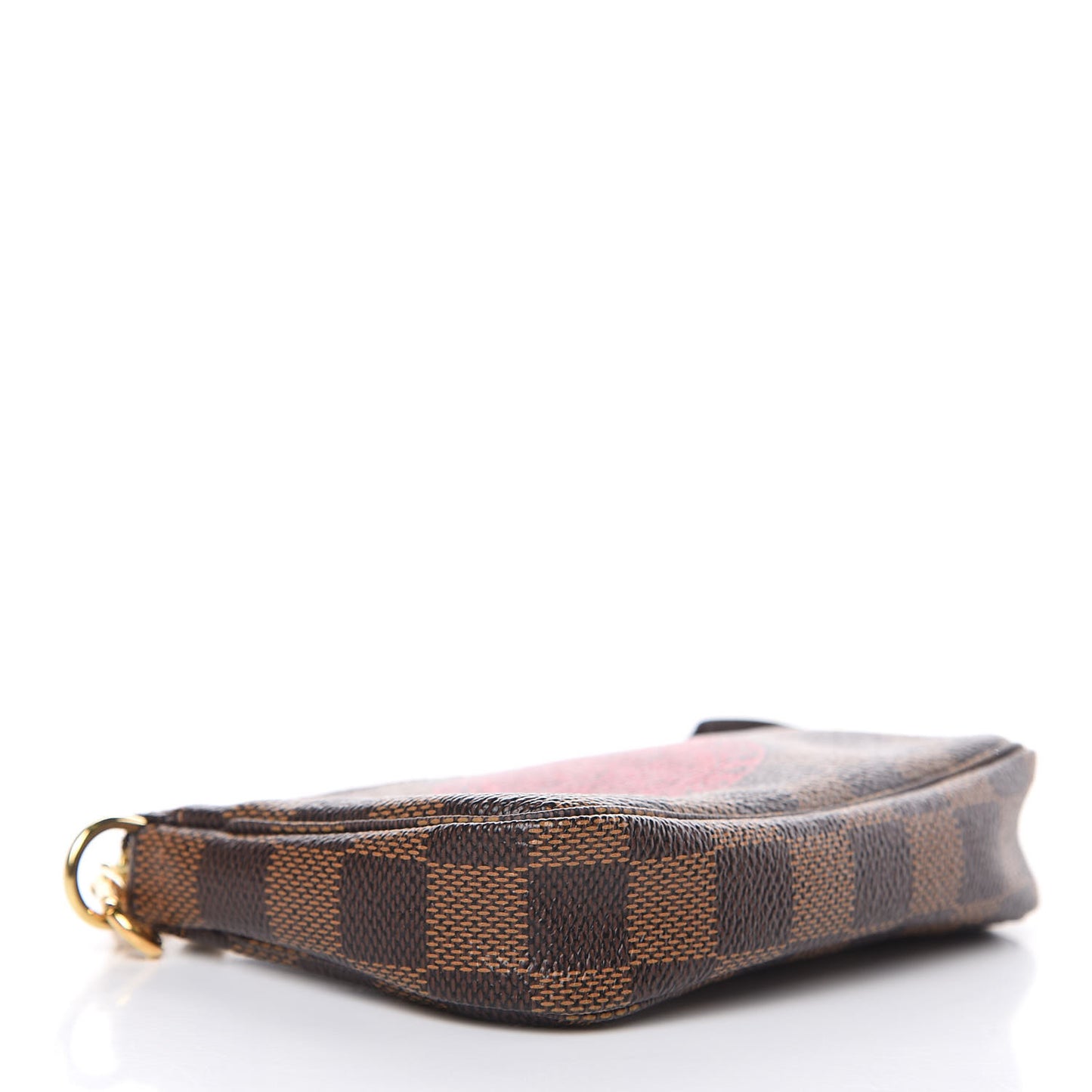 Damier Ebene Complice Trunks and Bags Mini Pochette Accessories Red