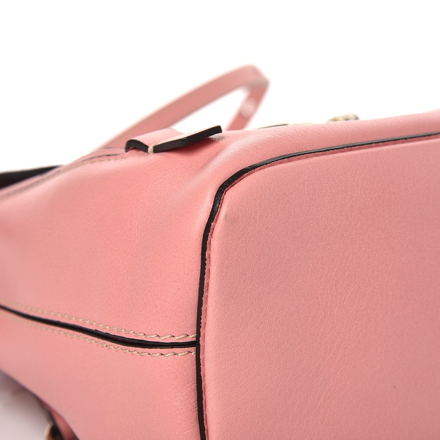 Suede Calfskin Mini Faye Backpack Washed Pink