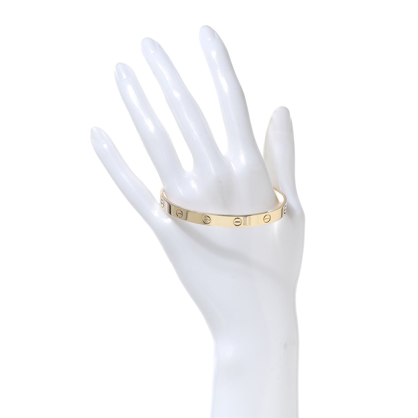 18K Yellow Gold LOVE Cuff Bracelet 19
