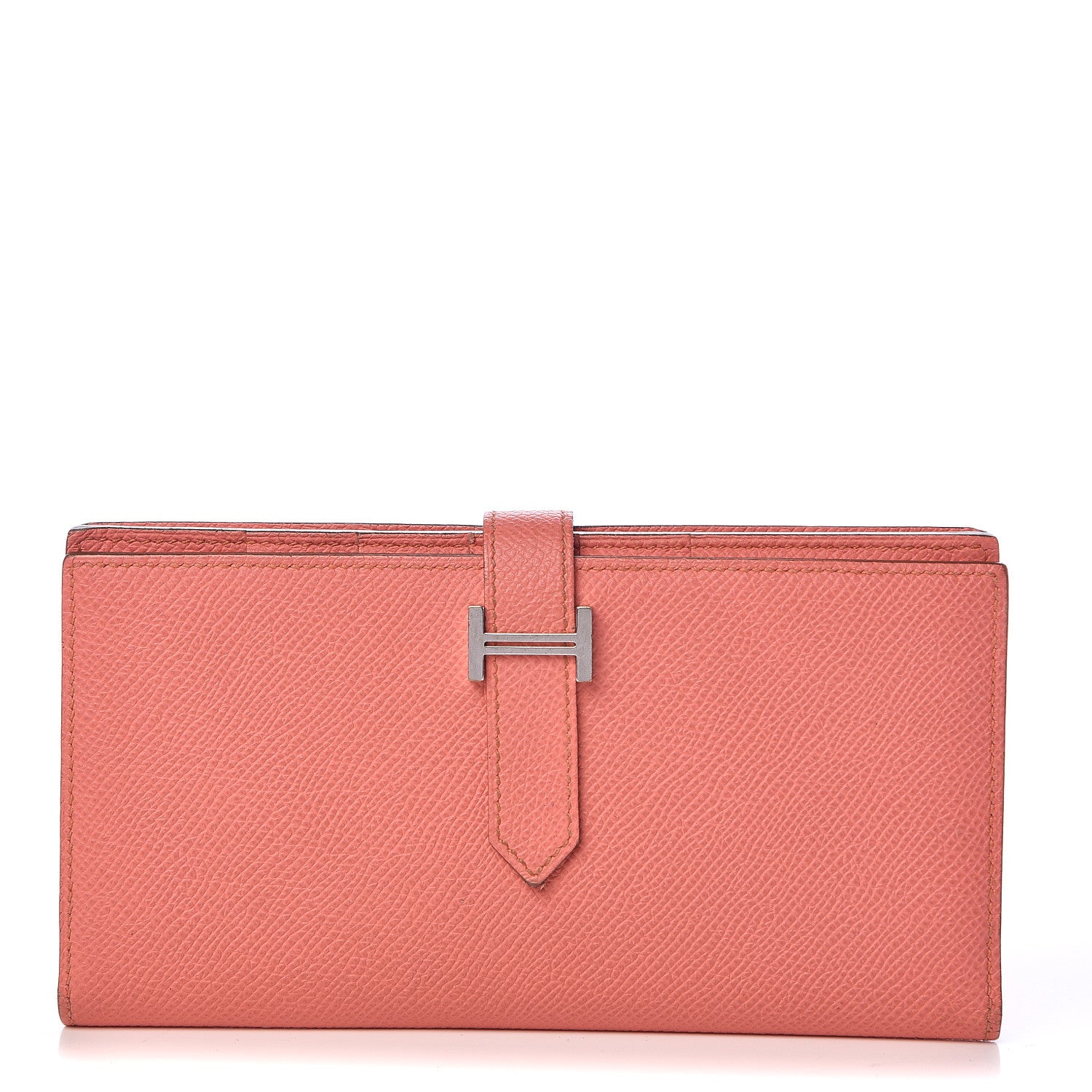 Hermes Epsom Bearn Gusset Wallet Flamingo 1 of 12