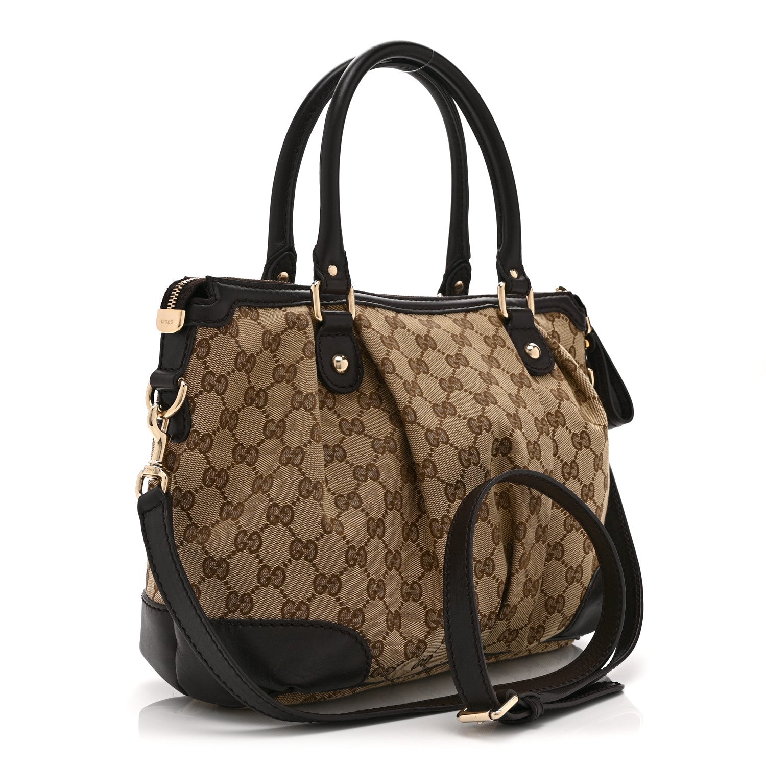 Gucci Monogram Medium Sukey Top Handle Dark Brown 3 of 11