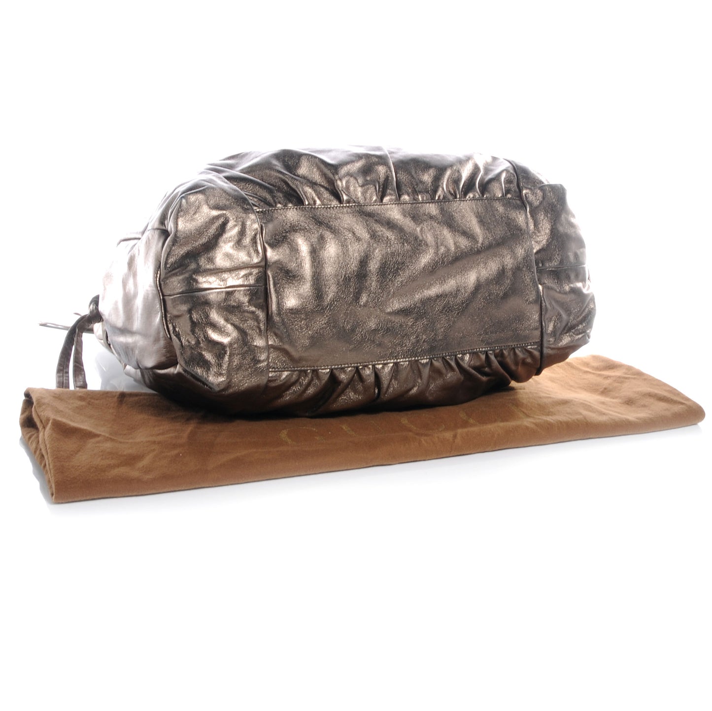 Metallic Leather Large Hysteria Tote Gold