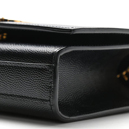 Saint Laurent Grain De Poudre Small Monogram Kate Satchel Black 8 of 8