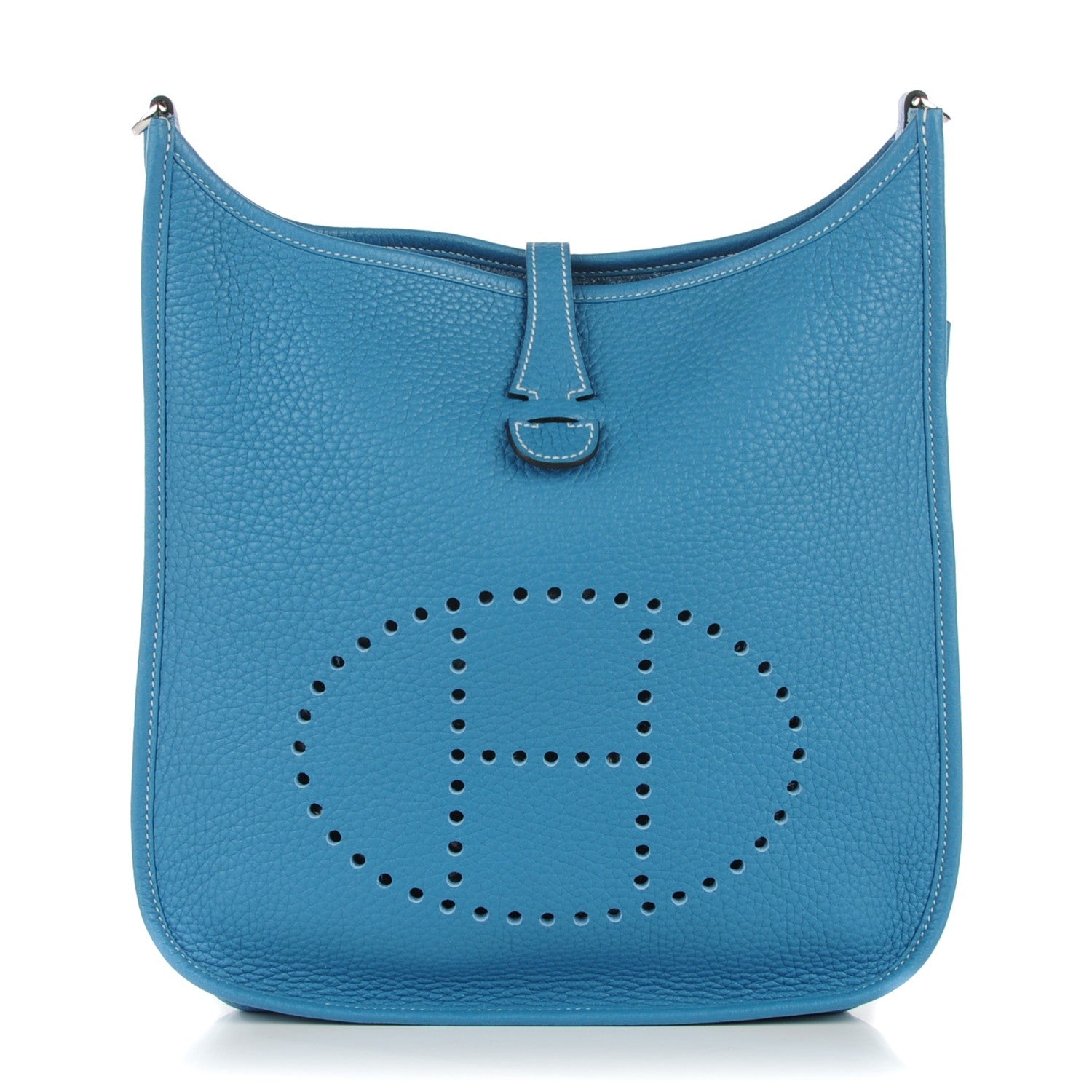 Hermes Taurillon Clemence Evelyne III PM Blue Jean 1 of 9