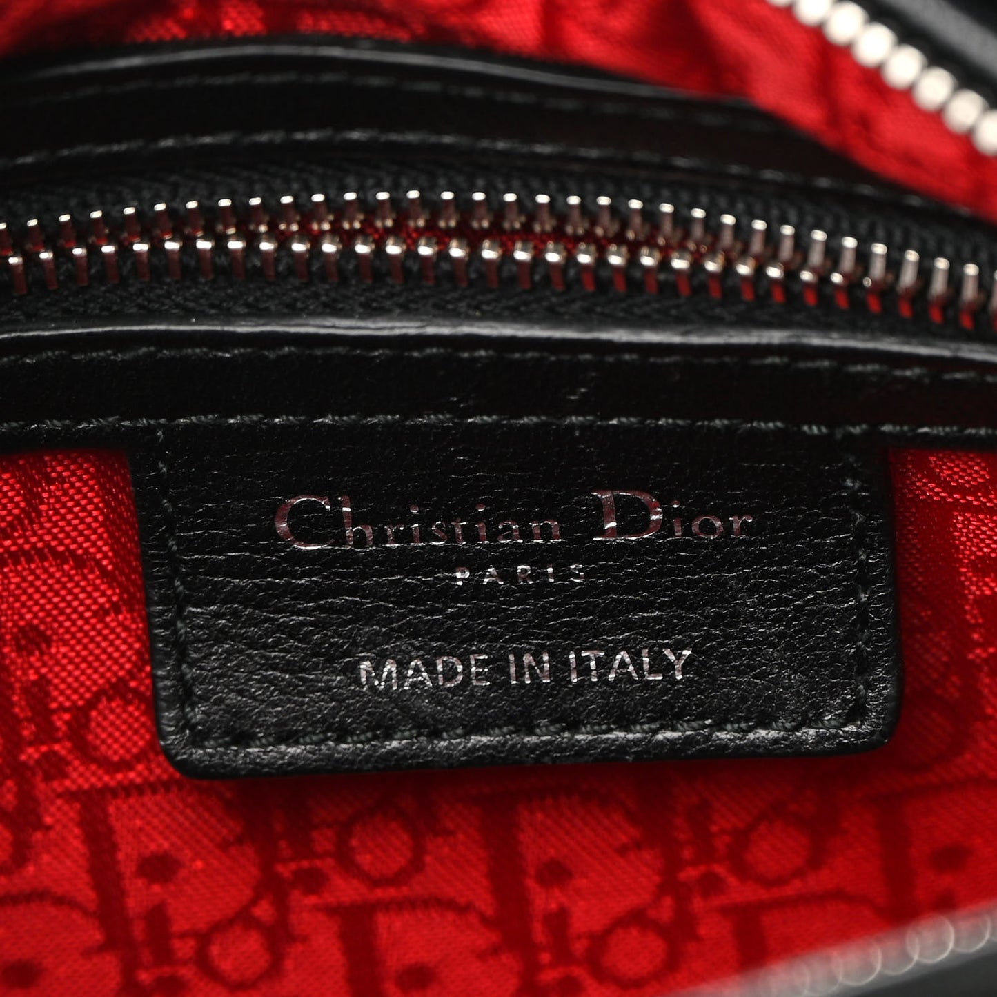 Lambskin Cannage Medium Lady Dior Black