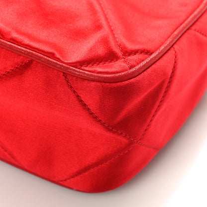 Chanel Satin Quilted CC Tassel Camera Case Red 8 of 9