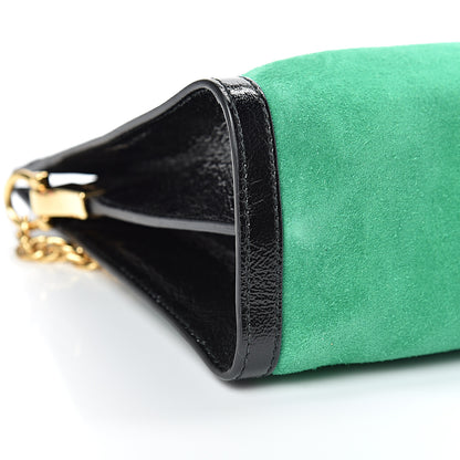 Gucci Suede Patent Web Medium Ophidia Chain Shoulder Bag New Shamarock Black 8 of 15